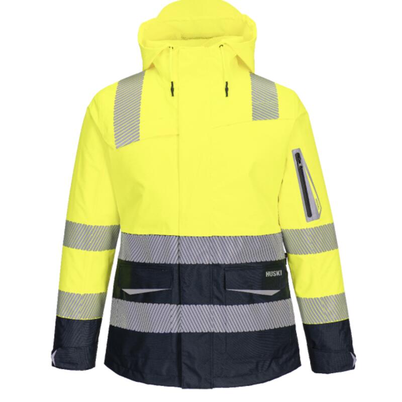 Huski Hi-Vis Womens Contrast Rain Jacket Thumbnail