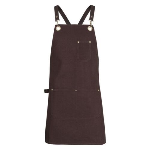 Brass Eyelet Canvas Apron with PU Strap Thumbnail