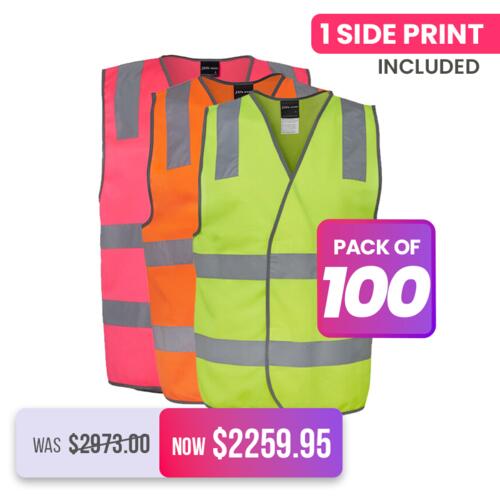 100X Mens Hi Vis (D+N) Safety Vest Thumbnail