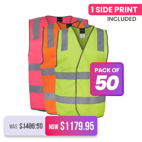 50X Mens Hi Vis (D+N) Safety Vest Thumbnail