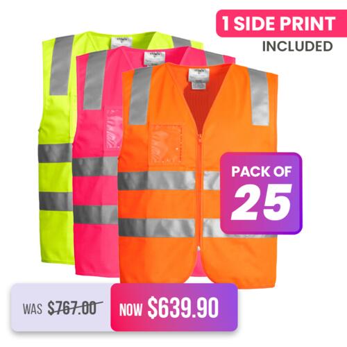 25X Unisex Hi Vis Full Zip Vest Thumbnail