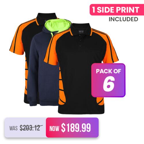 Mens Street Spider Polo & 350 Trade Hoodie (6 Pack) Thumbnail