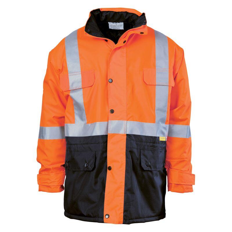 Hi Vis Two Tone Quilted Jacket with 3M R/Tape Thumbnail