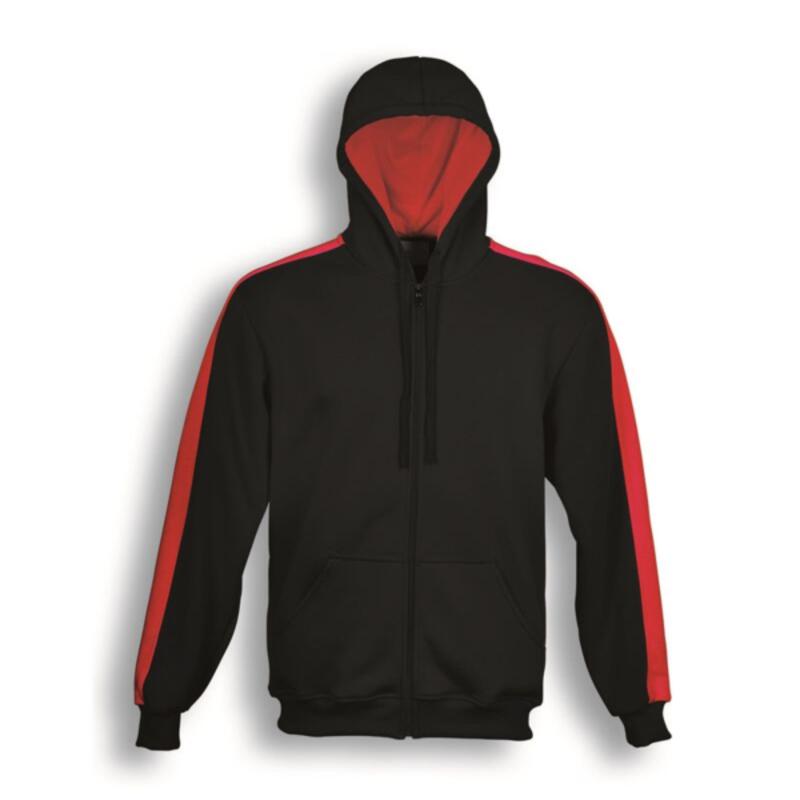 Unisex Adults Contrast Fleece Zip Through Hoodie