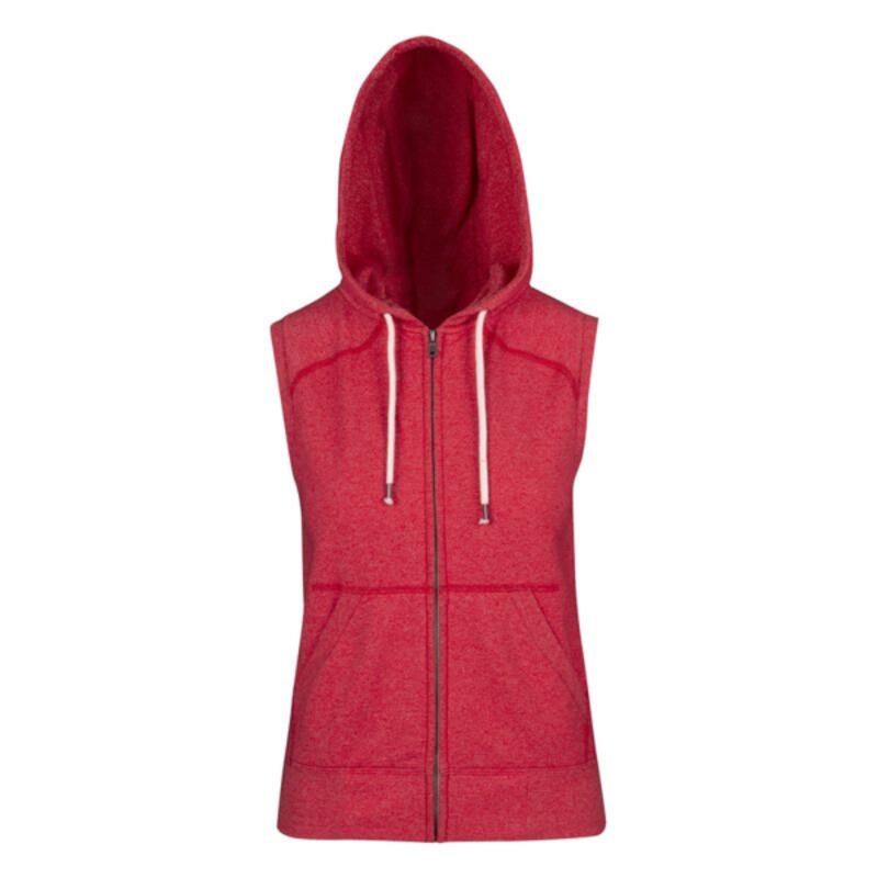 Womens Junior Heather Sleeveless Zip Hoodies - Greatness Range