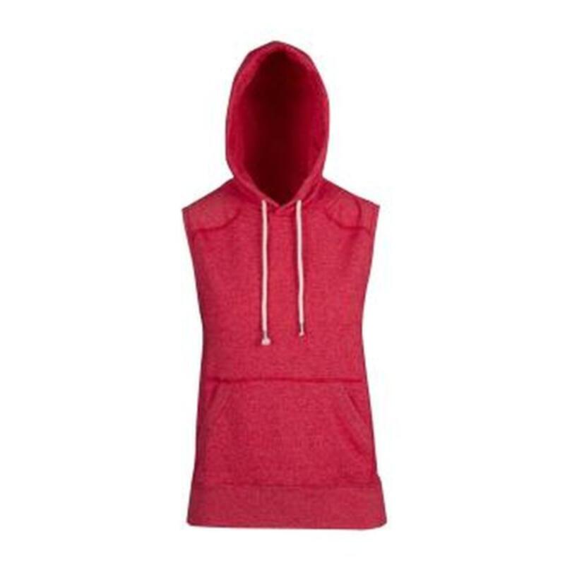Womens Junior Heather Sleeveless Zip Hoodies - Greatness Range