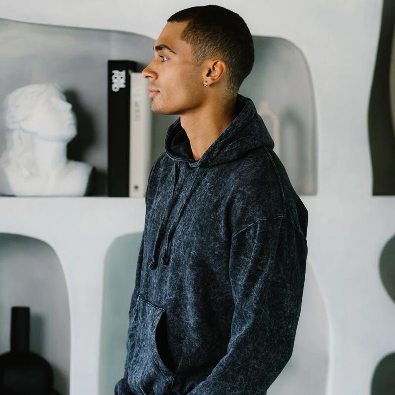 Mens Mineral Wash Pullover Hoodie Thumbnail