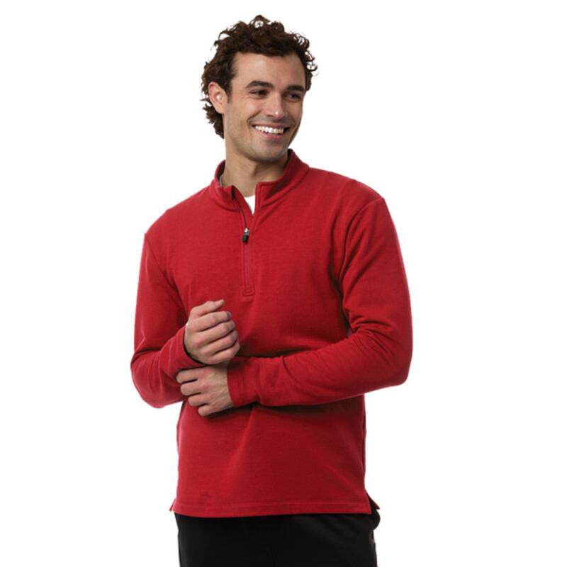 Mens Quarter-Zip Pullover Stretch Fleece