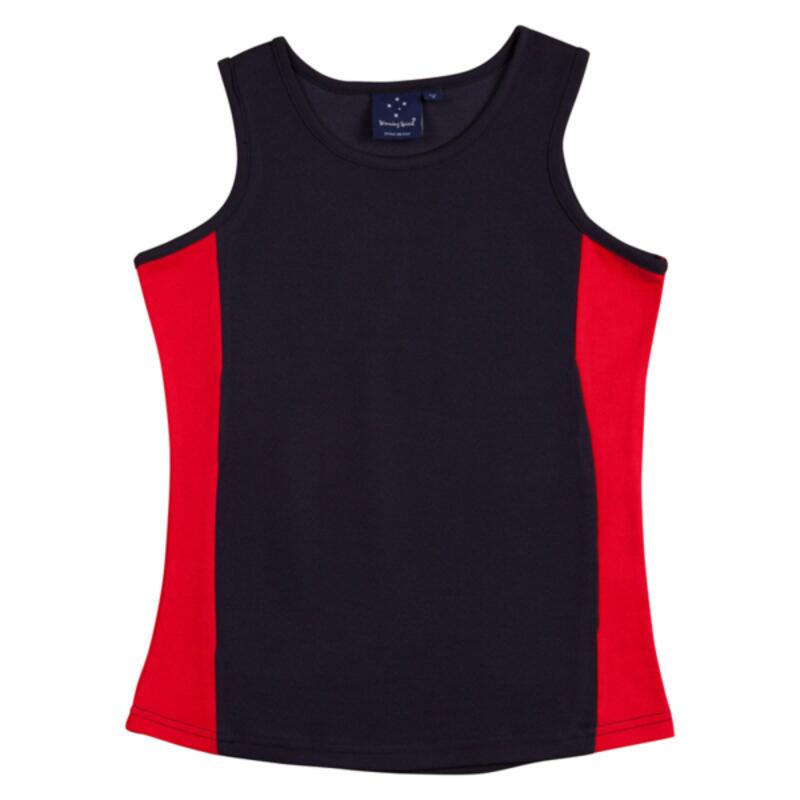 Womens Contrast Cooldry Mesh Singlet