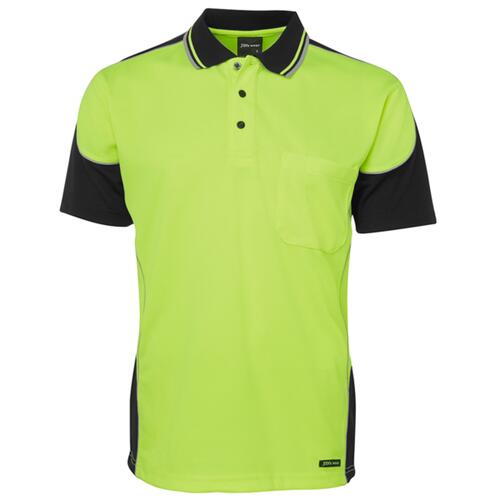 Mens Hi Vis Contrast Piping Polo