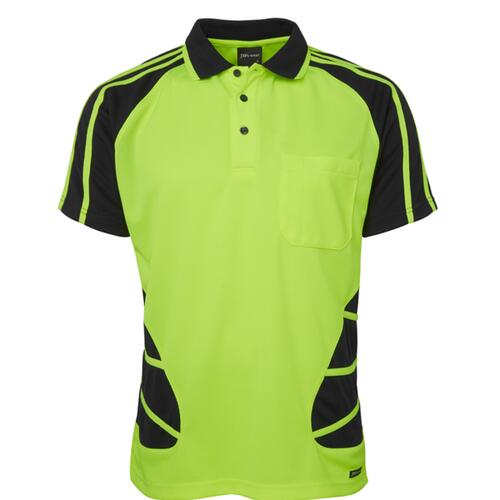 Mens Hi Vis Short Sleeve Spider Polo