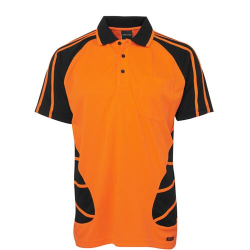 Mens Hi Vis Short Sleeve Spider Polo