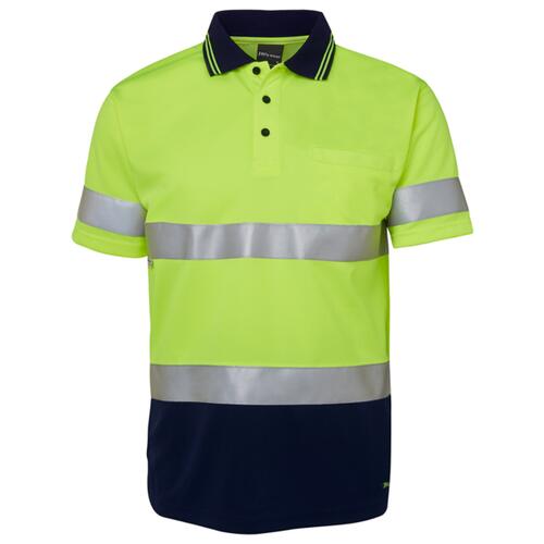 Mens Hi Vis Short Sleeve (D+N) Trad Polo