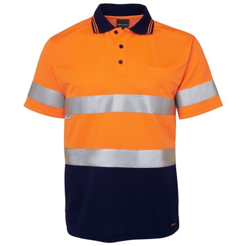 Mens Hi Vis Short Sleeve (D+N) Trad Polo