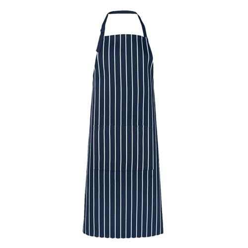 Bib Striped Apron with Pocket Thumbnail