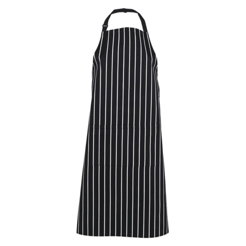 Bib Striped Apron with Pocket Thumbnail