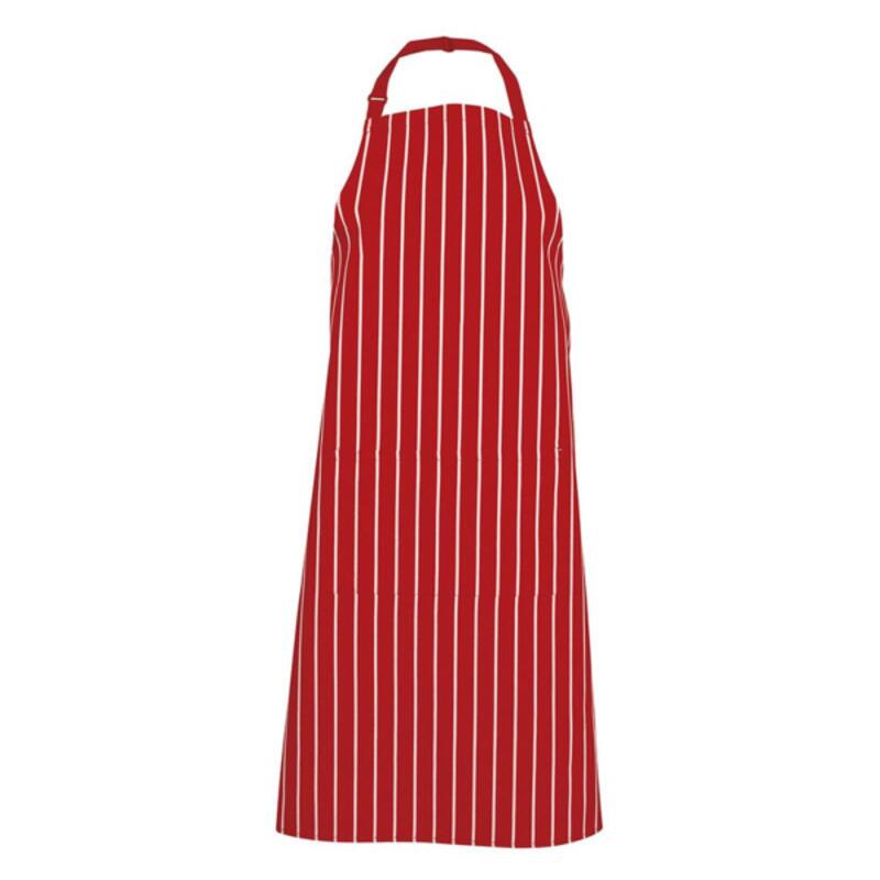 Bib Striped Apron with Pocket Thumbnail