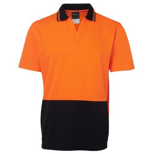 Mens HV Short Sleeve Non Button Polo