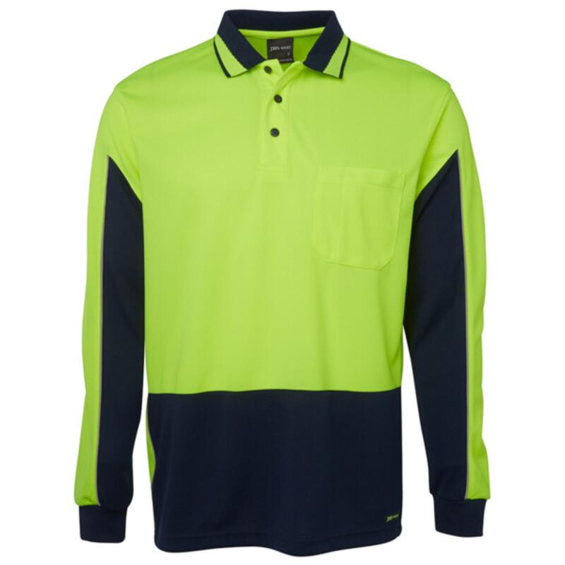 Mens Hi Vis Long Sleeve Gap Polo Thumbnail