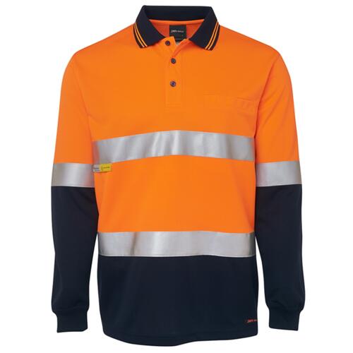 Mens Hi Vis Long Sleeve (D+N) Trad Polo