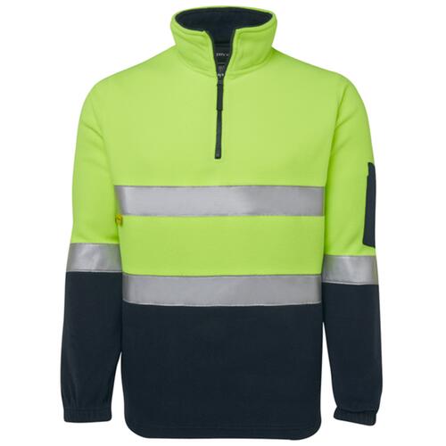 Mens Hi Vis (D+N) 1/2 Zip Polar Fleece