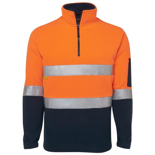 Mens Hi Vis (D+N) 1/2 Zip Polar Fleece