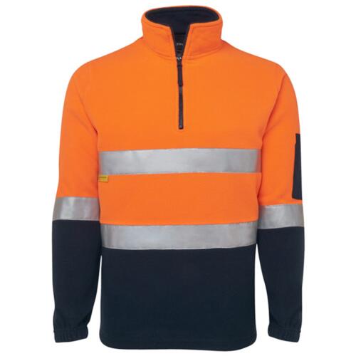 Mens Hi Vis (D+N) 1/2 Zip Polar Fleece Thumbnail
