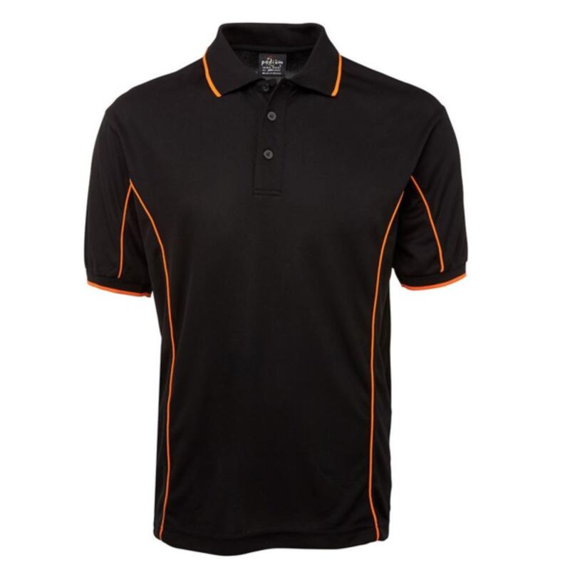Mens Short Sleeve Piping Polo