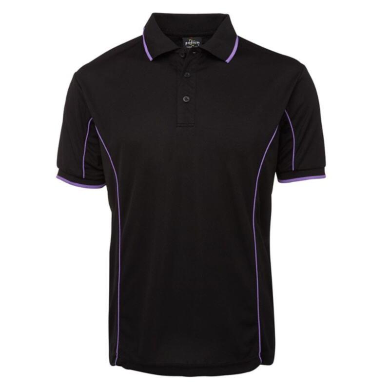 Mens Short Sleeve Piping Polo