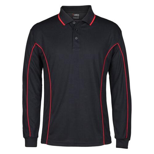 Mens Podium Long Sleeve Piping Polo Thumbnail