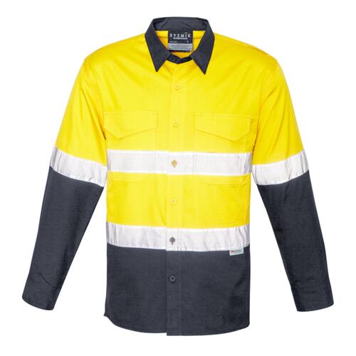 Mens Rugged Cooling Taped Hi Vis Spliced Shirt