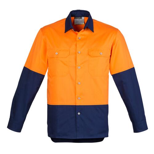 Mens Hi Vis Spliced Industrial Shirt