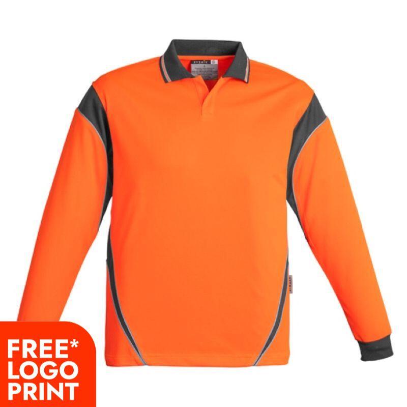 Mens Hi Vis Aztec Polo - Long Sleeve Thumbnail
