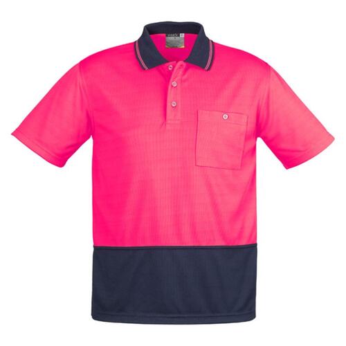 Unisex Hi Vis Basic Spliced Polo - Short Sleeve