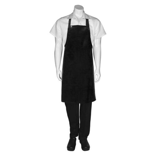 White, Black and  Navy Short PVC Bib Apron Thumbnail