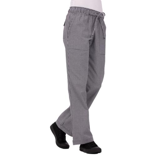 Womens Small Check Chef Pants Thumbnail