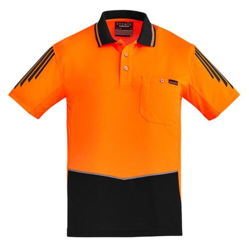 Mens Hi Vis Flux Short Sleeve Polo