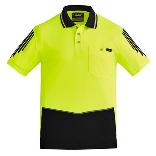 Mens Hi Vis Flux Short Sleeve Polo