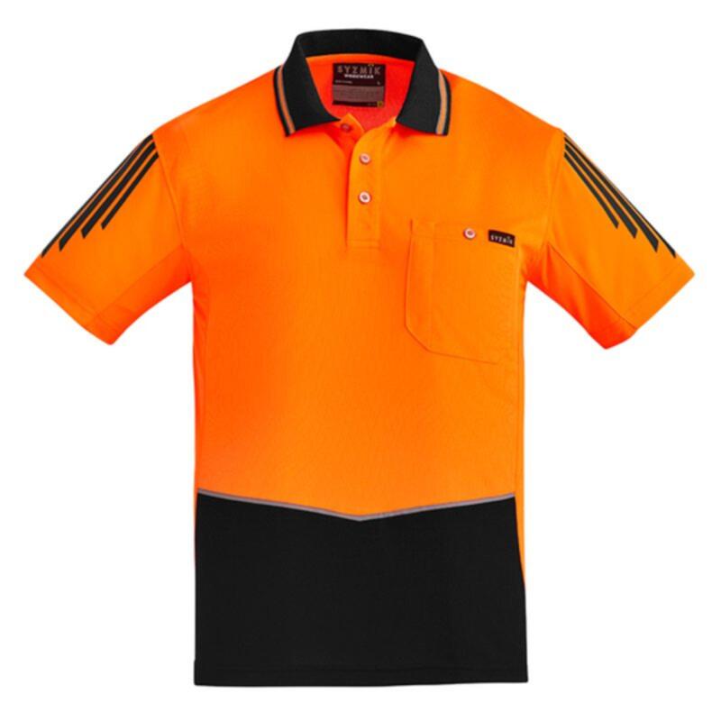 Mens Hi Vis Flux Short Sleeve Polo Thumbnail