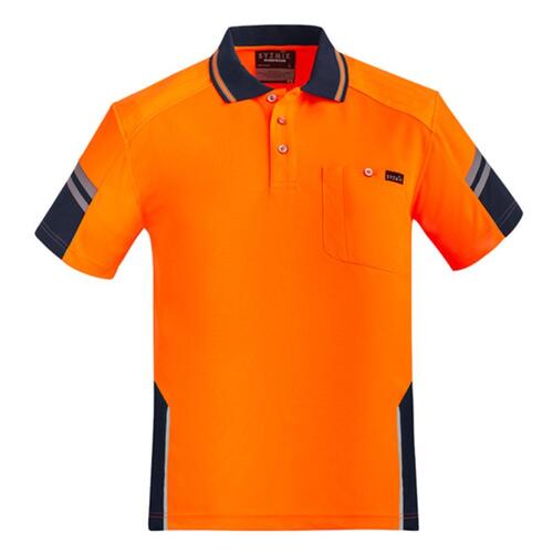 Mens Reinforced Hi Vis Squad Short Sleeve Polo