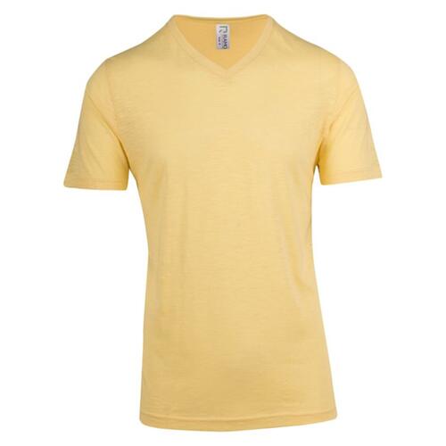 Unisex Raw Cotton Wave V Neck Tee Thumbnail