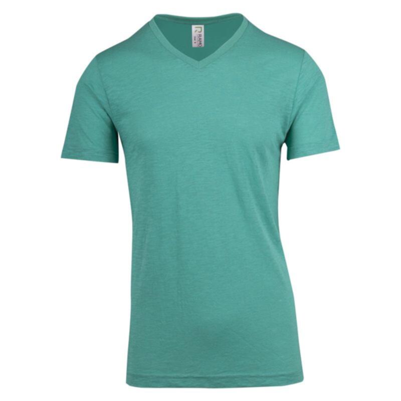 Unisex Raw Cotton Wave V Neck Tee Thumbnail