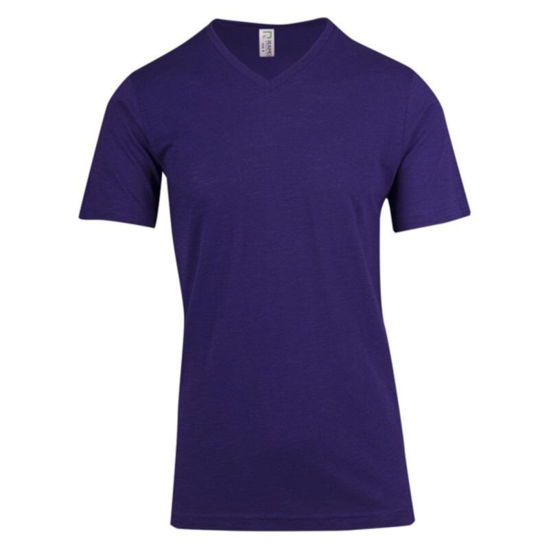 Unisex Raw Cotton Wave V Neck Tee