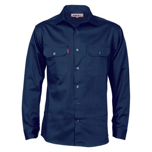 Cotton Drill Work Shirt - Long Sleeve