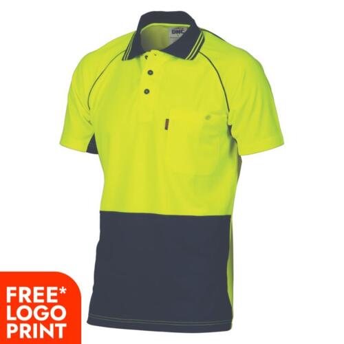 Mens Cotton Backed Cool Breeze Contrast Polo Thumbnail