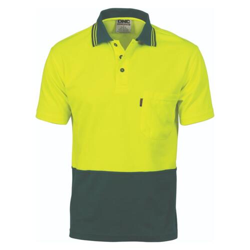 Cotton Back Hi Vis Two Tone Fluoro Polo