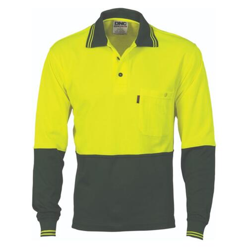 Cotton Back Hi Vis Two Tone Fluoro Polo