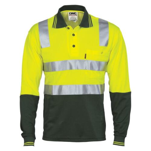 Cotton Back Hi Vis Two Tone Polo Shirt with CSR Tape