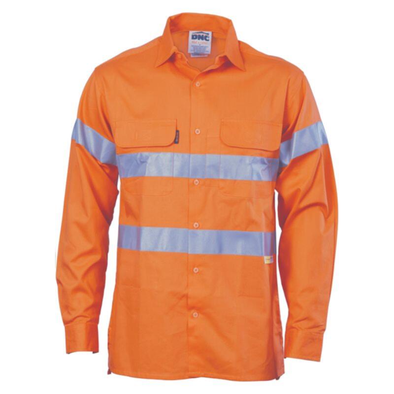 Mens HiVis Cotton Shirt with 3M 8906 R/Tape Thumbnail