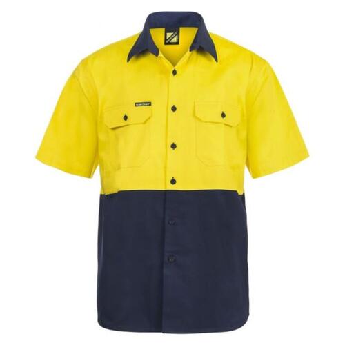 Mens Two Tone Short Sleeve Shirt